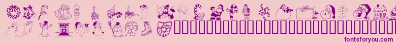 Wmchristmas1 Font – Purple Fonts on Pink Background