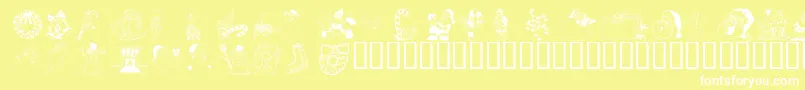 Wmchristmas1 Font – White Fonts on Yellow Background