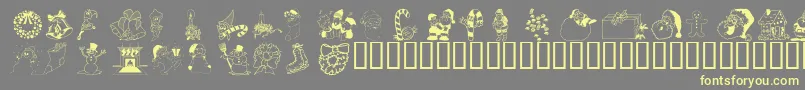 Wmchristmas1 Font – Yellow Fonts on Gray Background