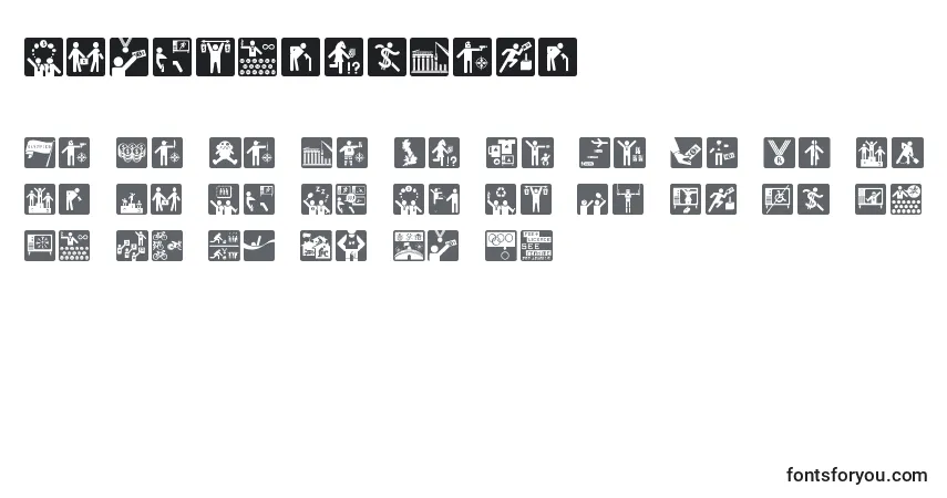 OlympukesDarkフォント–アルファベット、数字、特殊文字