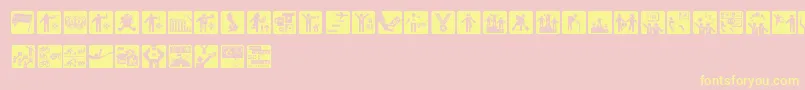 OlympukesDark Font – Yellow Fonts on Pink Background