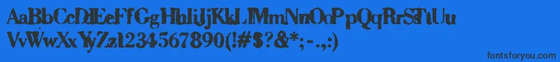 Sixty Font – Black Fonts on Blue Background