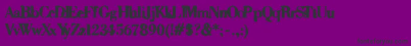 Sixty-Schriftart – Schwarze Schriften auf violettem Hintergrund