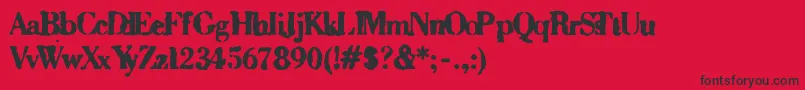 Sixty Font – Black Fonts on Red Background