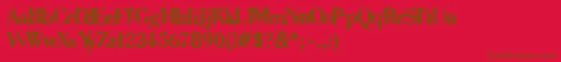 Sixty Font – Brown Fonts on Red Background