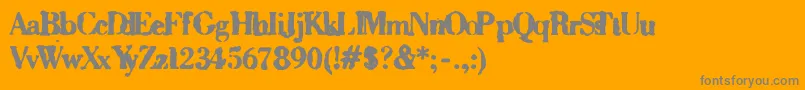 Weitere Informationen zur Sixty-Schriftart Sixty-Schriftart – Graue Schriften auf orangefarbenem Hintergrund