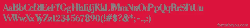Sixty Font – Gray Fonts on Red Background