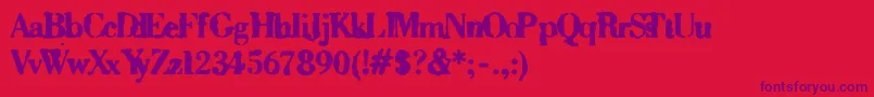 Sixty Font – Purple Fonts on Red Background