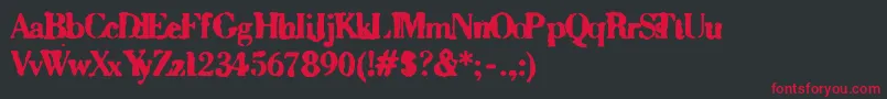 Sixty Font – Red Fonts on Black Background