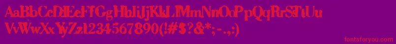 Sixty Font – Red Fonts on Purple Background