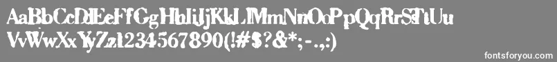 フォントSixty – 灰色の背景に白い文字
