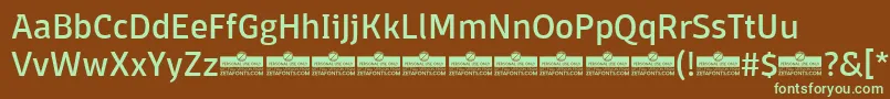 DomotikaRegularTrial Font – Green Fonts on Brown Background