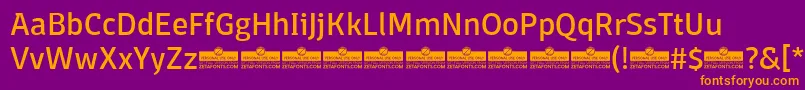 DomotikaRegularTrial Font – Orange Fonts on Purple Background