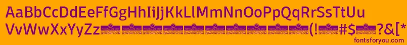 DomotikaRegularTrial Font – Purple Fonts on Orange Background