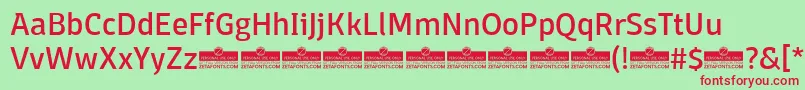 DomotikaRegularTrial Font – Red Fonts on Green Background