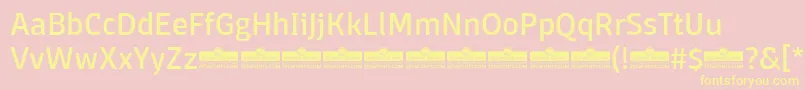 DomotikaRegularTrial Font – Yellow Fonts on Pink Background