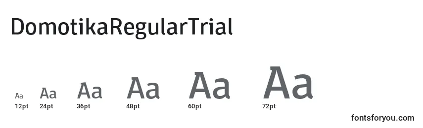 DomotikaRegularTrial Font Sizes