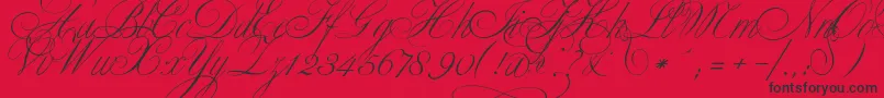 ClassicaTwo Font – Black Fonts on Red Background