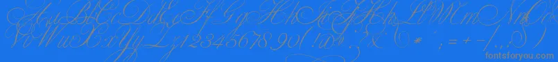 ClassicaTwo Font – Gray Fonts on Blue Background