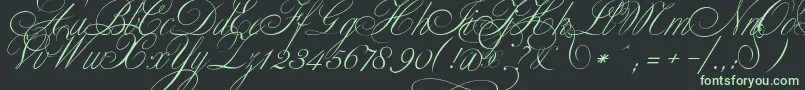 ClassicaTwo Font – Green Fonts on Black Background