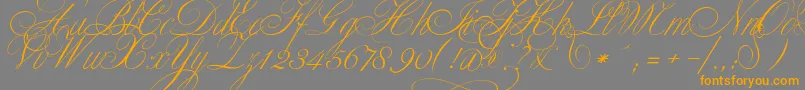 ClassicaTwo Font – Orange Fonts on Gray Background