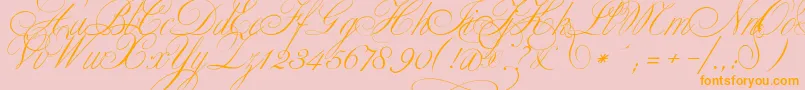 ClassicaTwo Font – Orange Fonts on Pink Background