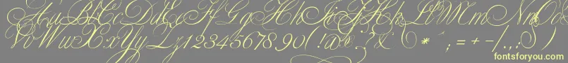 ClassicaTwo Font – Yellow Fonts on Gray Background