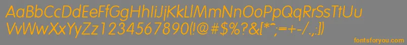 VolkswagenLightita Font – Orange Fonts on Gray Background