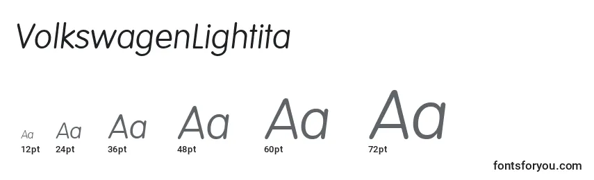 VolkswagenLightita Font Sizes