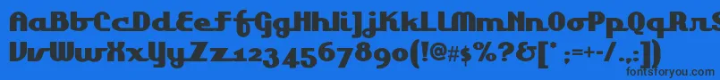 Lakeshoredrivenf Font – Black Fonts on Blue Background