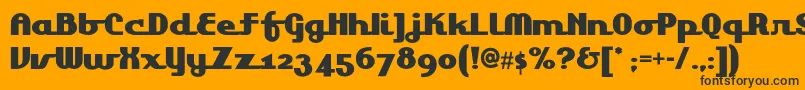 Lakeshoredrivenf Font – Black Fonts on Orange Background