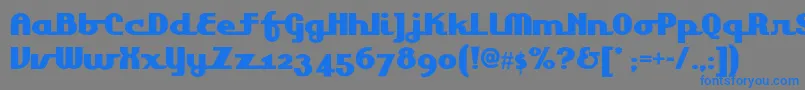 フォントLakeshoredrivenf – 灰色の背景に青い文字