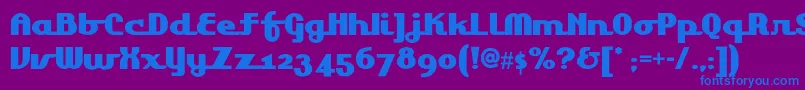 Lakeshoredrivenf Font – Blue Fonts on Purple Background