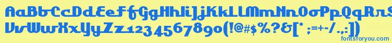 More about Lakeshoredrivenf Font Lakeshoredrivenf Font – Blue Fonts on Yellow Background