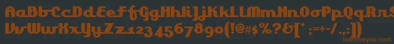 Шрифт Lakeshoredrivenf – коричневые шрифты на чёрном фоне