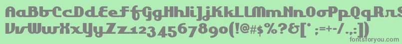 Lakeshoredrivenf Font – Gray Fonts on Green Background