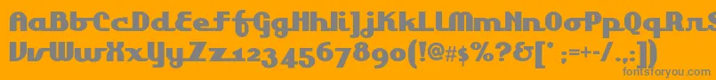 Lakeshoredrivenf Font – Gray Fonts on Orange Background