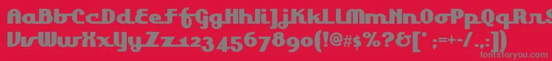 Lakeshoredrivenf Font – Gray Fonts on Red Background