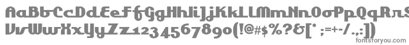 フォントLakeshoredrivenf – 白い背景に灰色の文字