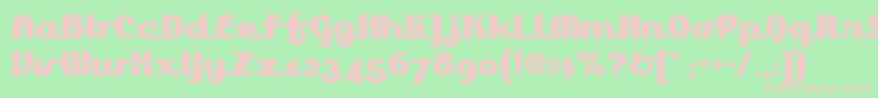 Lakeshoredrivenf Font – Pink Fonts on Green Background