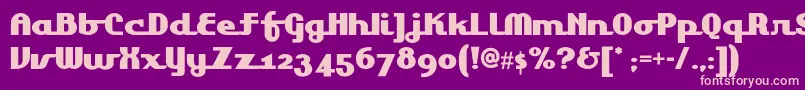 Lakeshoredrivenf Font – Pink Fonts on Purple Background