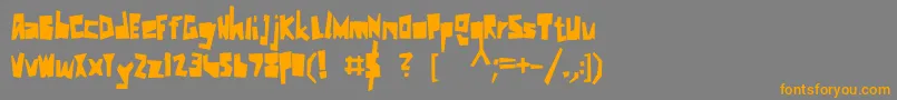 KkSchnitzler Font – Orange Fonts on Gray Background