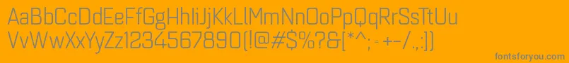 Quarcanormbook-Schriftart – Graue Schriften auf orangefarbenem Hintergrund