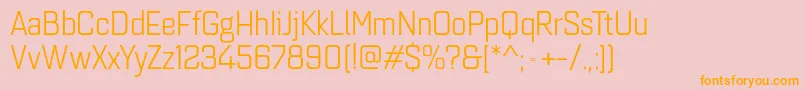 Quarcanormbook-Schriftart – Orangefarbene Schriften auf rosa Hintergrund
