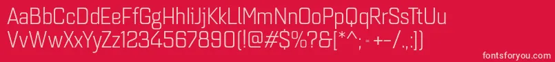 Quarcanormbook Font – Pink Fonts on Red Background