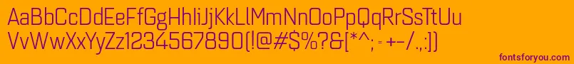 Шрифт Quarcanormbook – фиолетовые шрифты на оранжевом фоне