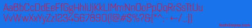 Quarcanormbook Font – Red Fonts on Blue Background