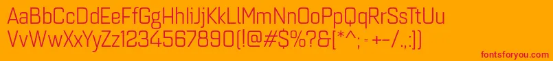 Quarcanormbook Font – Red Fonts on Orange Background