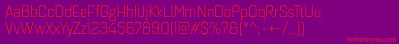Quarcanormbook-Schriftart – Rote Schriften auf violettem Hintergrund
