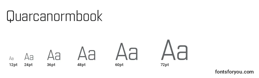 Quarcanormbook Font Sizes